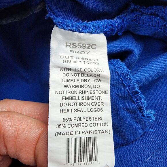 Butter Soft Embellished Scrub Top Blue Size Small - Picture 10 of 10